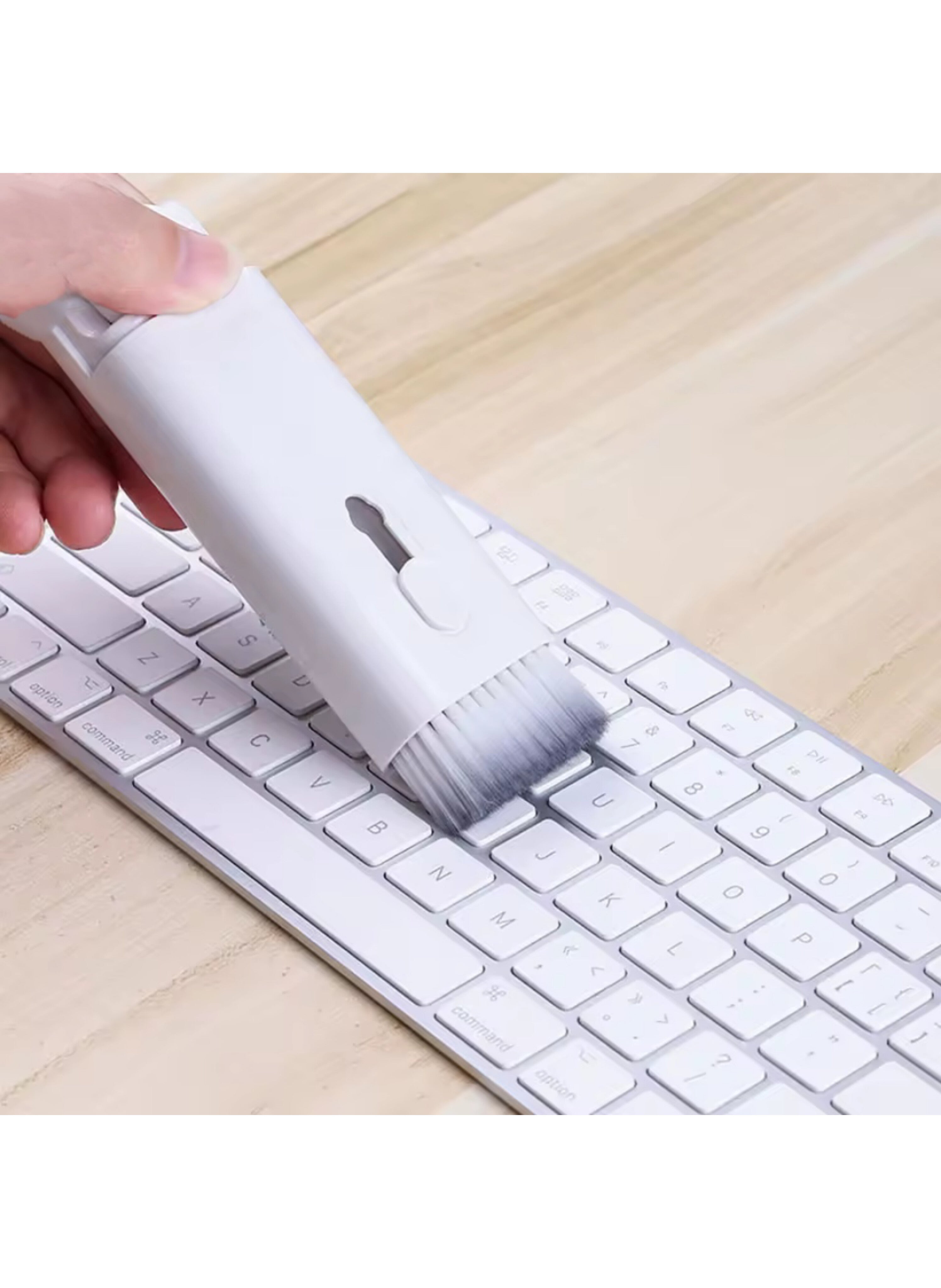 7-in-1 Electronic Cleaning Kit - Keyboard Brush, Wireless Headset Cleaner Pen, and Keycap Puller Tool Set مجموعة تنظيف الأجهزة الإلكترونية 7 في 1 - أداة فرشاة ولوحة مفاتيح وسماعات لاسلكية بفرشاة قابلة للسحب ومفتاح قلع (Keycap Puller)