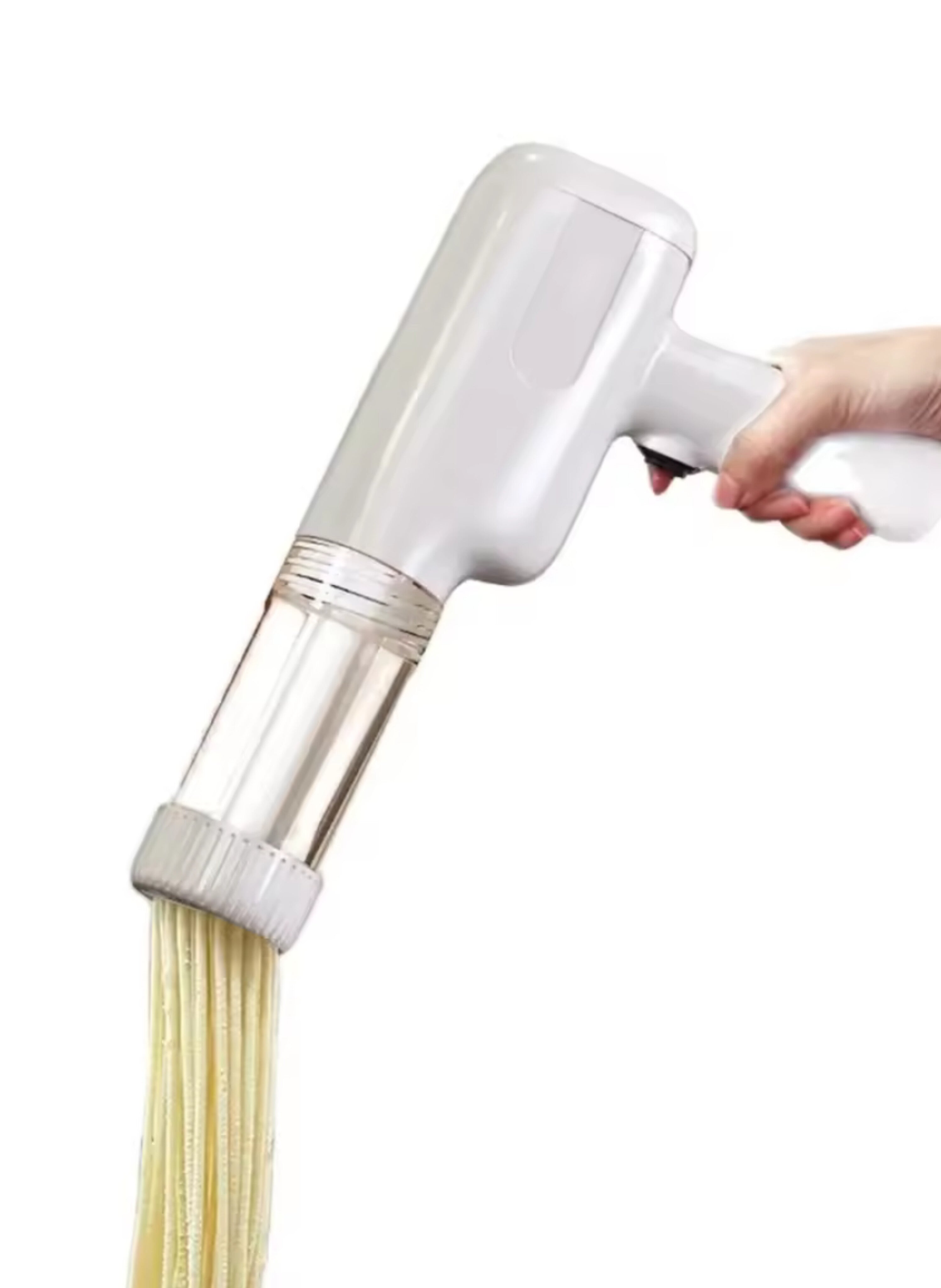 ماكينة صنع المكرونة والمعكرونة الكهربائية الأوتوماتيكية المحمولة 5 في 1، ببطارية قابلة للشحن ورؤوس تشكيل متعددة Portable 5-in-1 Automatic Electric Pasta Maker & Noodle Machine, Rechargeable Cordless Dough Presser with Multi-Shape Molds for Home Use.