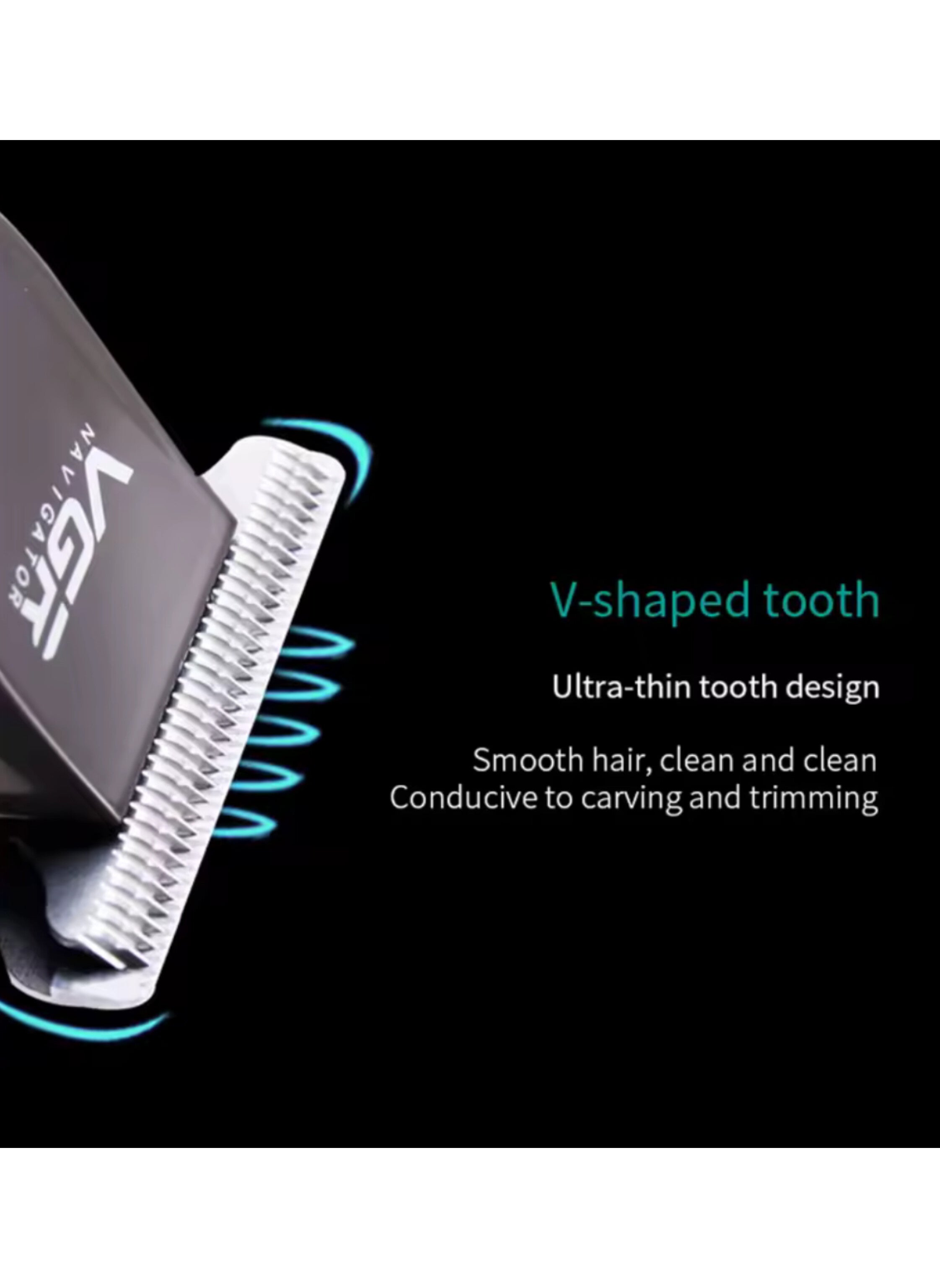 V-030 Professional Cordless Hair Clipper for Men - Rechargeable  ماكينة قص الشعر اللاسلكية الاحترافية V-030 للرجال - قابلة للشحن بشاشة