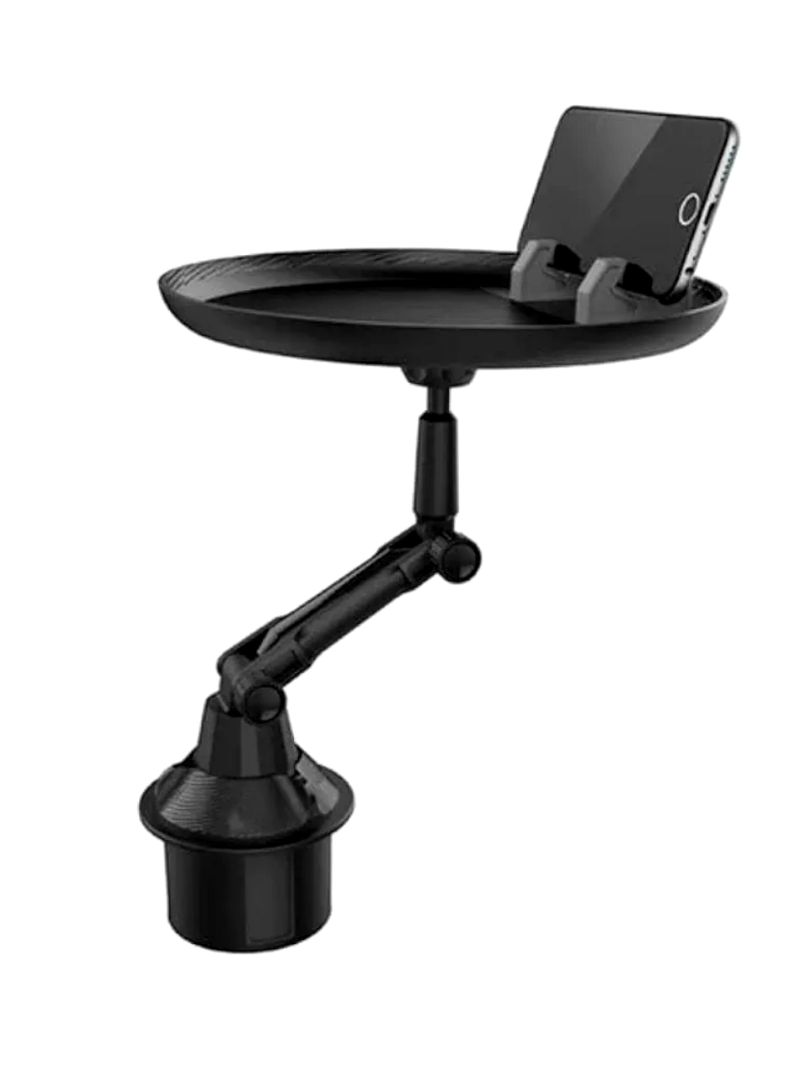 صينية سيارة دوارة 360° مع حامل أكواب وهاتف - منظم ومضاد للانزلاق 360° Swivel Car Tray with Cup & Phone Holder - Organizer & Anti-Slip