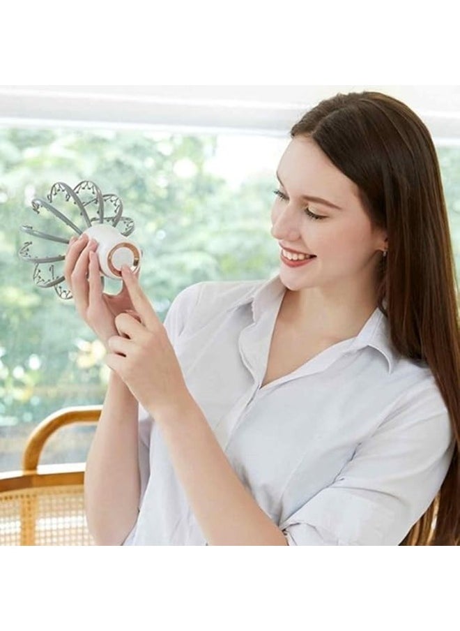 Massager Hands Free Electric Scalp Head with 12 Massager