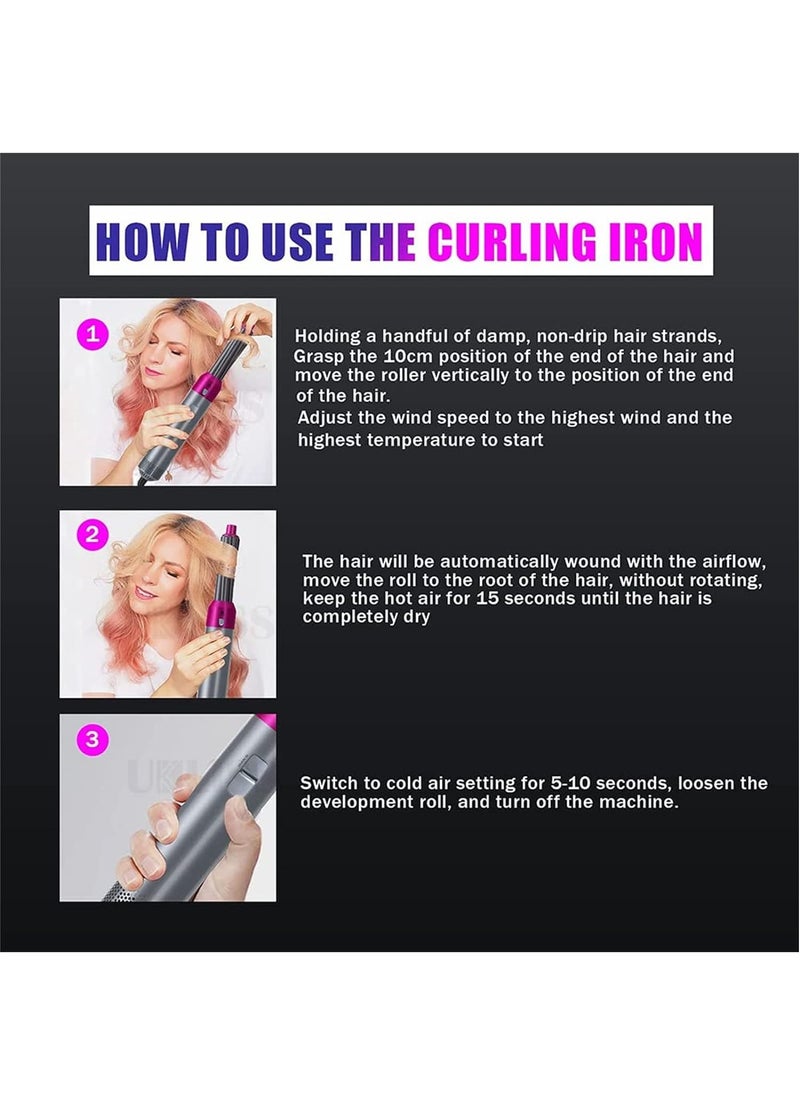 5 in 1 Hot Air Styler Hair Dryer Comb Multifunctional Styling