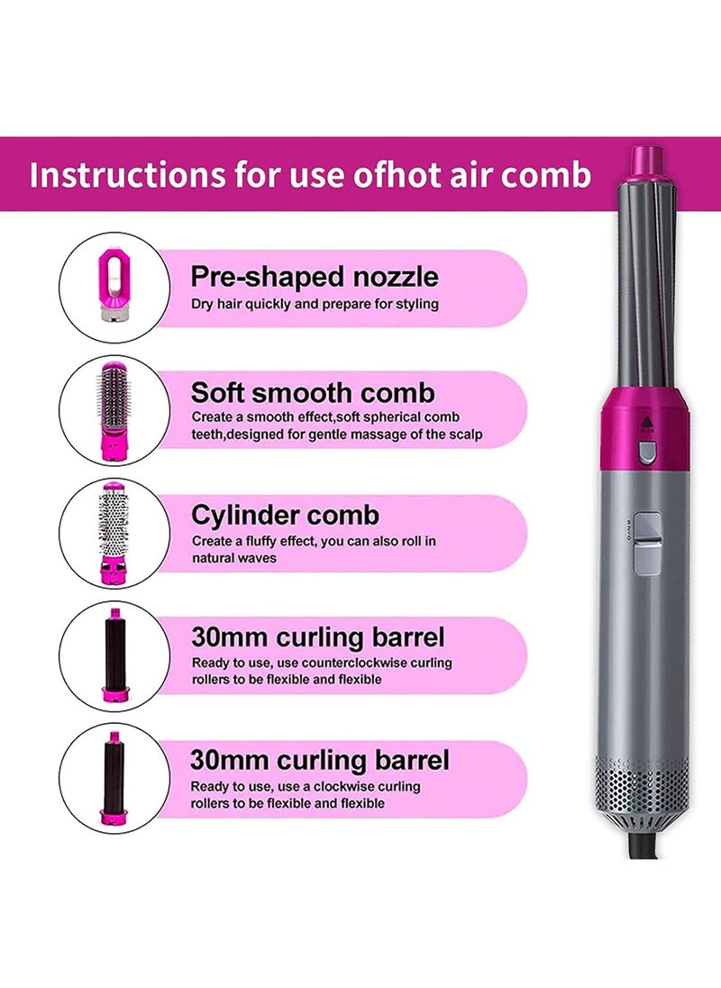5 in 1 Hot Air Styler Hair Dryer Comb Multifunctional Styling
