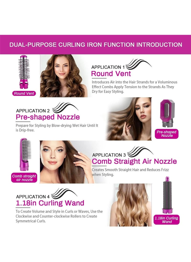5 in 1 Hot Air Styler Hair Dryer Comb Multifunctional Styling