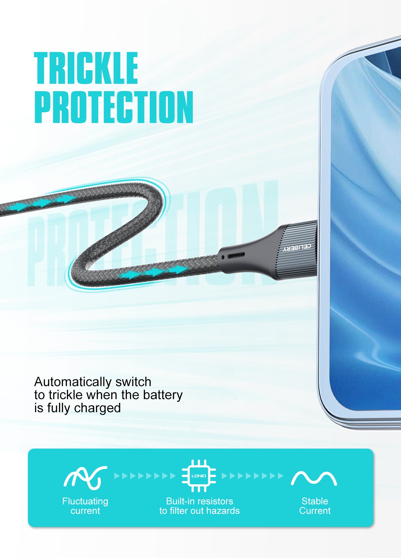 وصلة نقل بيانات وشحن من نوع USB-C إلى USB-C طراز CEL-101CC عالية الأداء CEL-101CC High-Performance USB-C to USB-C Data and Charging Adapter